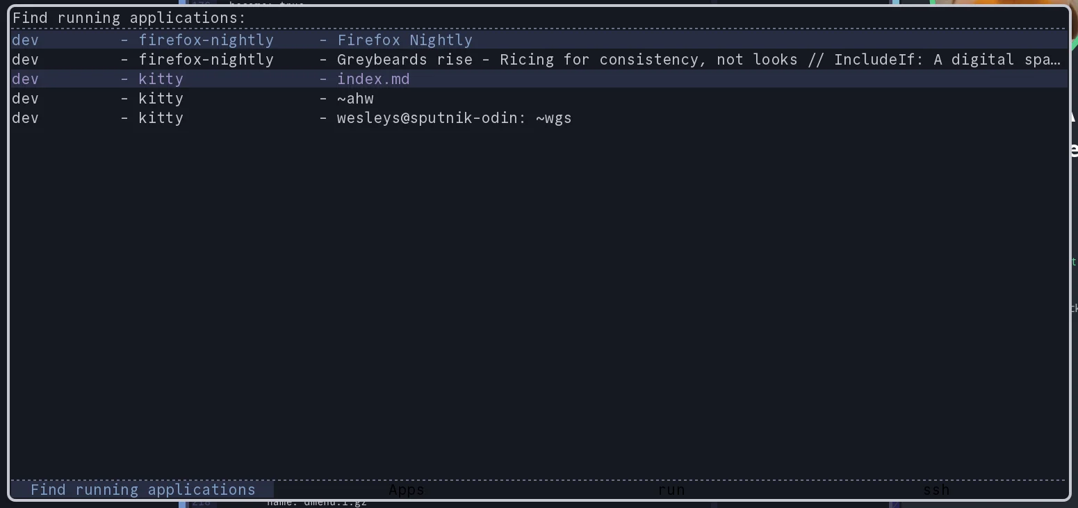 Rofi’s alt-tab view